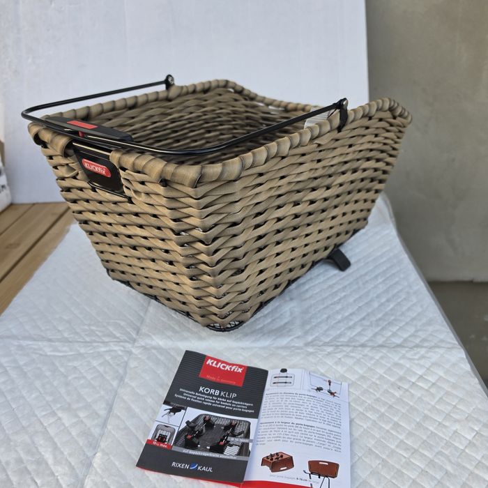 KlickFix Koszyk tylny Structura GT – Korbklip 2, 18L, Brązowy  KLICKfix Structura GT KorbKlip 0315K Kosz rowerowy – 18 l - brązowy