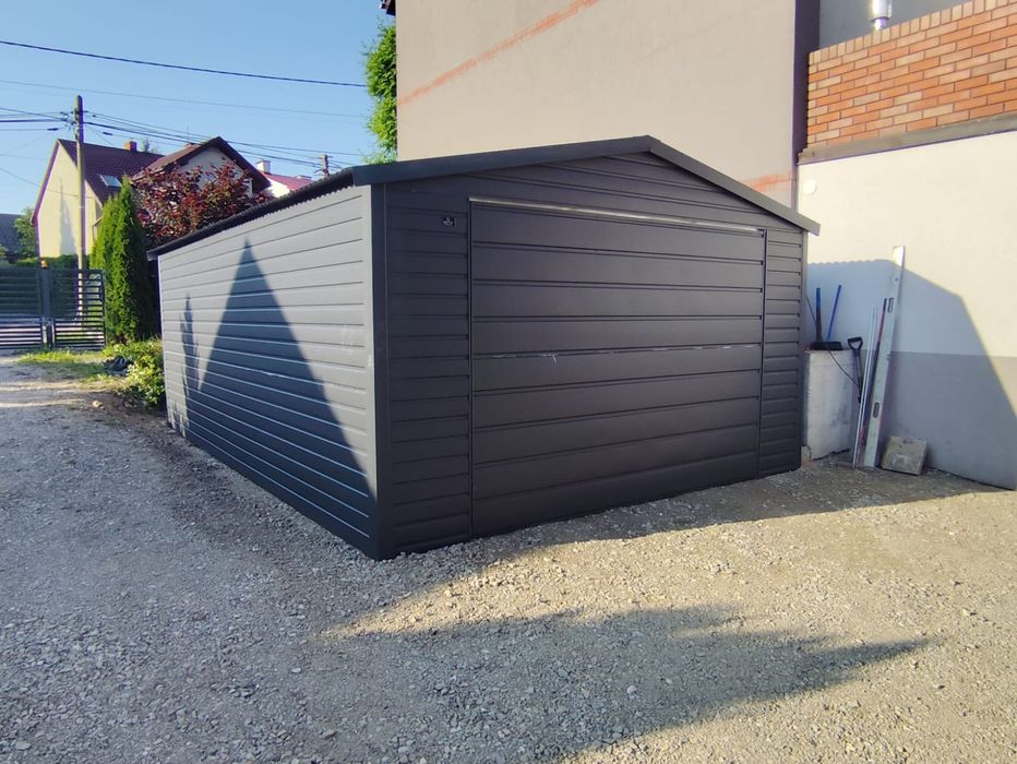 Garaz blaszak 6x6 Grafit producent garaży