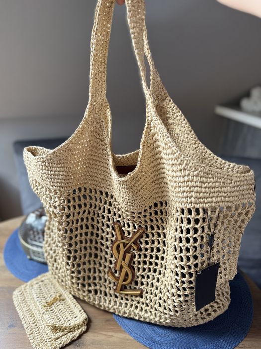 Torebka raffia YSL siatka plażowa od ręki 24h