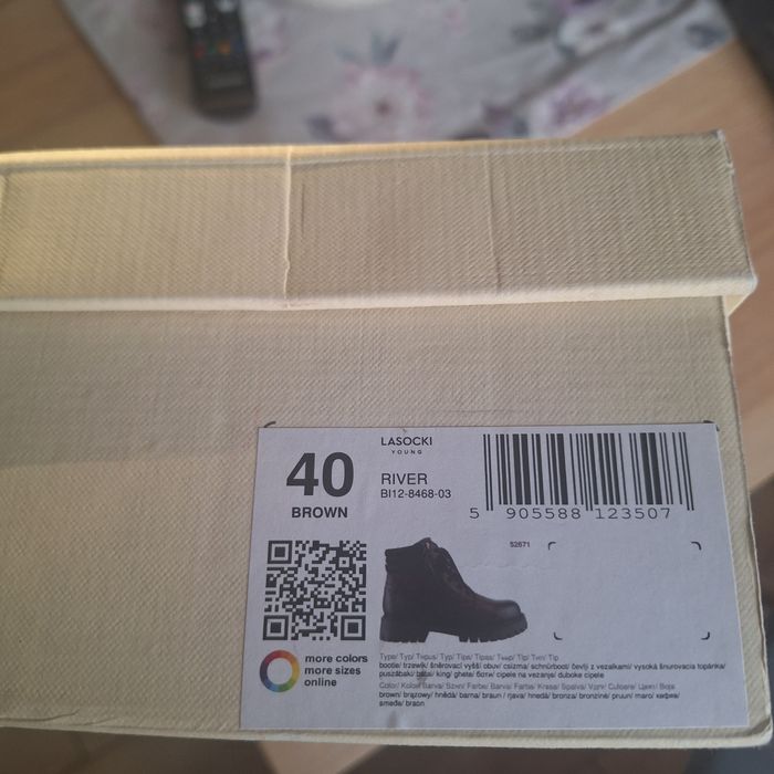 Buty trzewiki za kostkę skórzane Lasocki Young rozmiar 40 brązowe