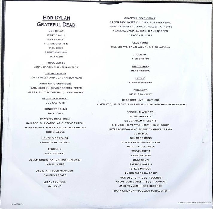 Plyta winylowa Bob Dylan & The Dead* – Dylan & The Dead