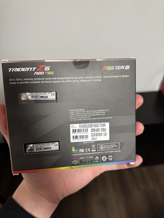 Оперативна памʼять G.Skill RAM DDR5 32GB Trident Z5 Neo RGB CL30 6000