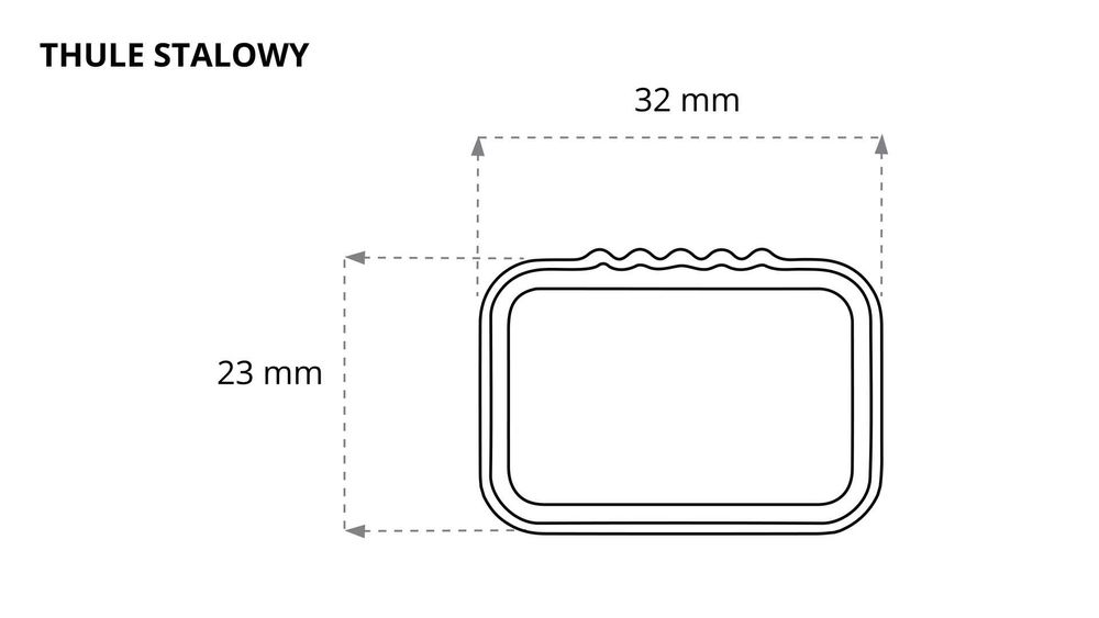 Thule SquareBar Evo belki stalowe 118cm, komponent bagażnika dachowego