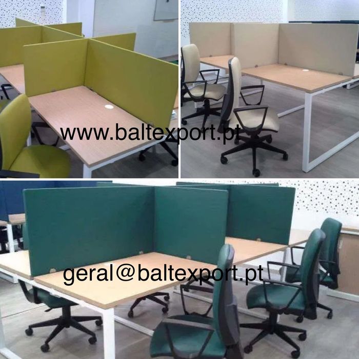 Ilha Posto Trabalho com 2 |4|6|8 Lugares Secretárias Mesas Móveis Novo