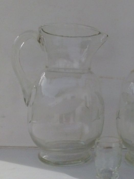 Conjunto Garrafas Biseladas+Jarro Biselado+Copo Biselado Como Novos64861843239169121