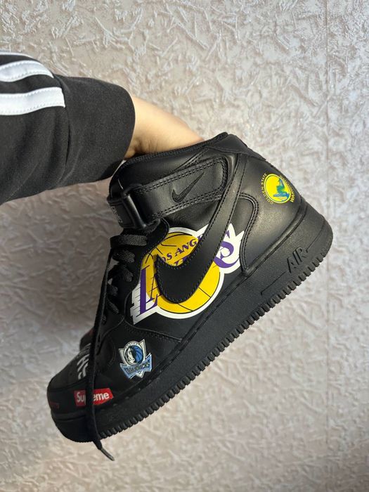 Nike Air Force 1 Mid Supreme NBA Black розмір 44,5.