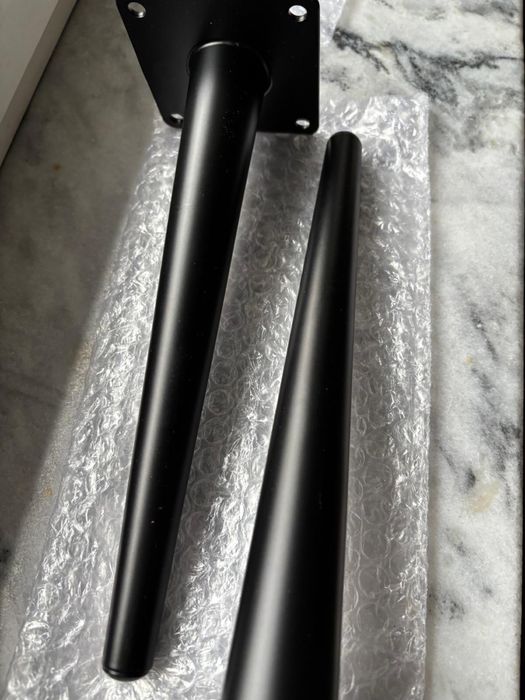 Noga stalowa 23 cm stożkowa czarny mat