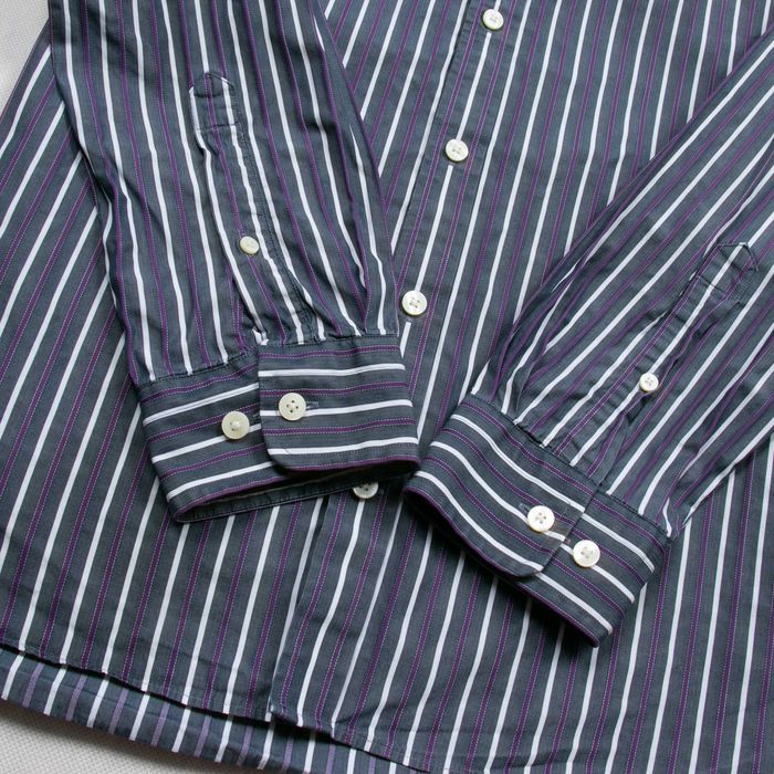 Gant Dobby Poplin Fitted koszula elegancka casual paski premium M