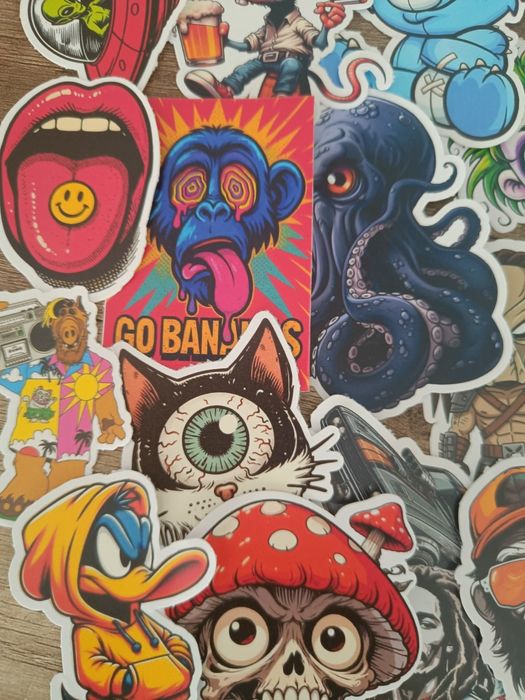 Pack 58 Autocolantes / Stickers – Estilo Pop, Geek, Skate & Cultura Urbana