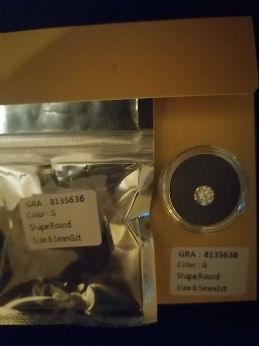 Diamante de moissanite 1ct 6.5mm certificado
