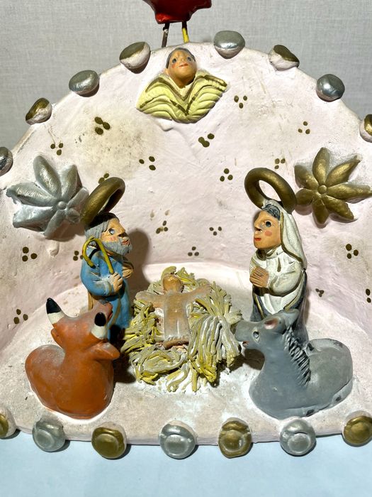 Mistério - Raro Presépio em Barro policromado - Figurado de Barcelos