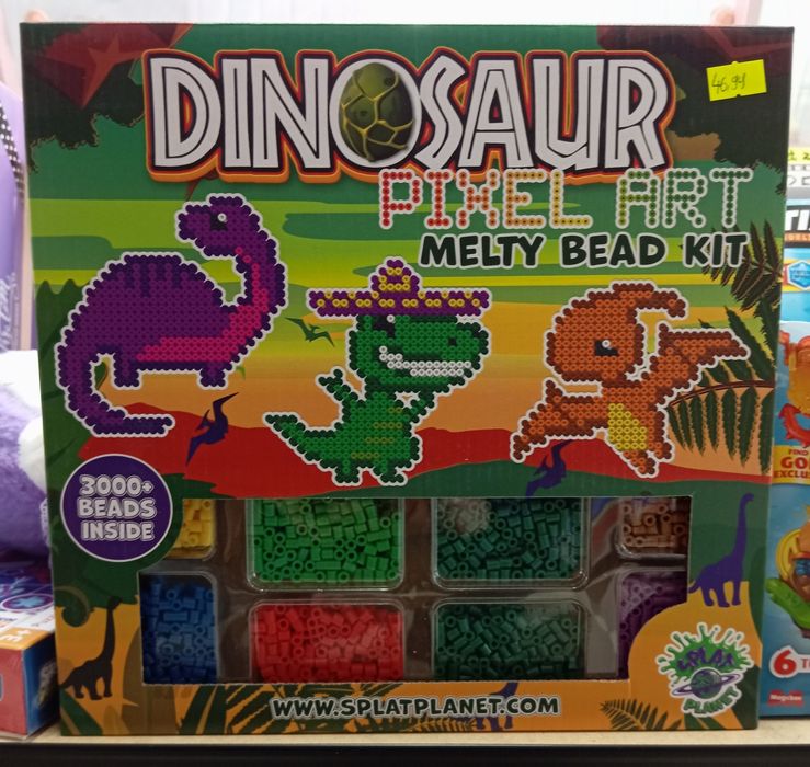 Zestaw koralików do prasowania Dinozaury Koraliki do prasowania