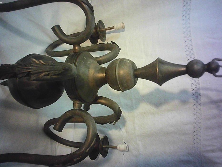 candeeiro de teto , antigo , 5 lâmpadas