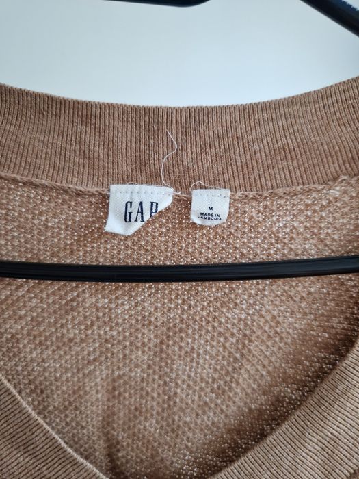 Oversize sweter / bluzka z długim rękawem, gap, kremowy, cielisty, brą