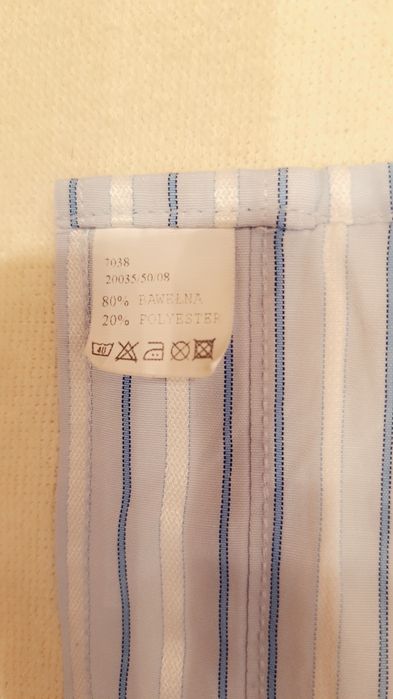 Elegancka koszula męska do garnituru rozm. 176-182 (45) długi rękaw