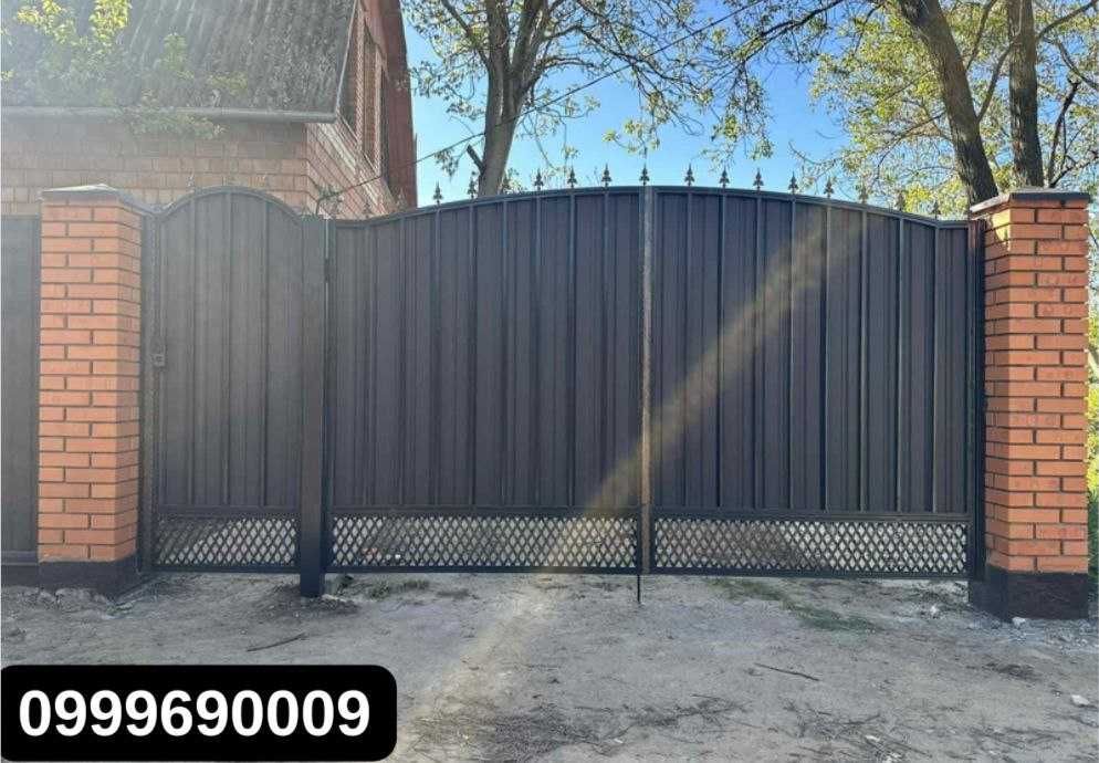 Ворота розпашні, калітки/Розсувні ворота/Раздвижные/Монтаж/Київ, обл