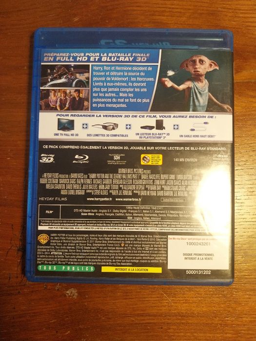 Harry Potter and the deathly hallows part1(normal+3D)DVD