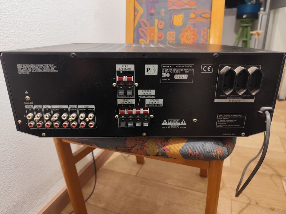 Aparelhagem Sony Composto por:
5 Colunas