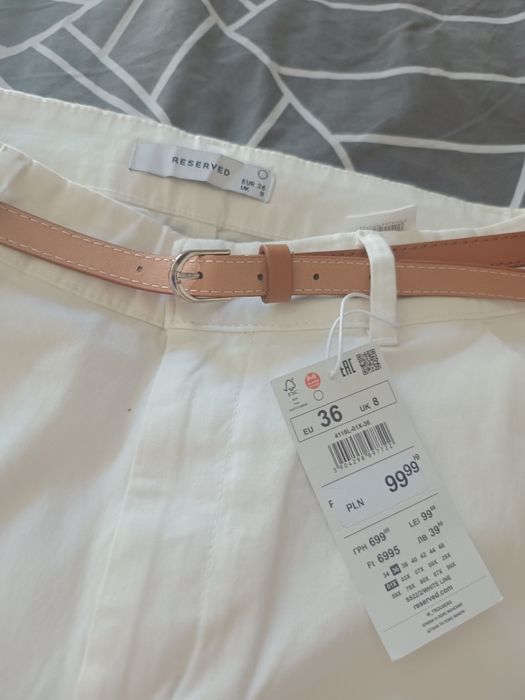 Spodnie białe Reserved 36 nowe