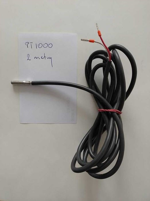 Profesjonalny czujnik sensor PT1000 hermetyczny kabel 2m silikonowy
