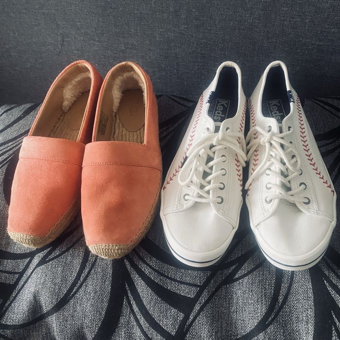 Макосини єспадрільі UGG Renada Flat нат замша та Keds р-р 35-36