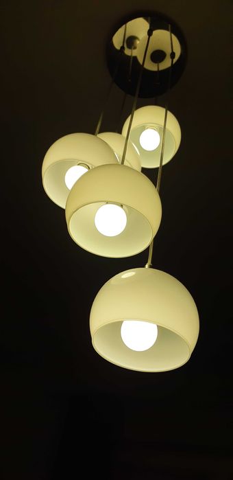 Lampa wisząca 5 białych kul