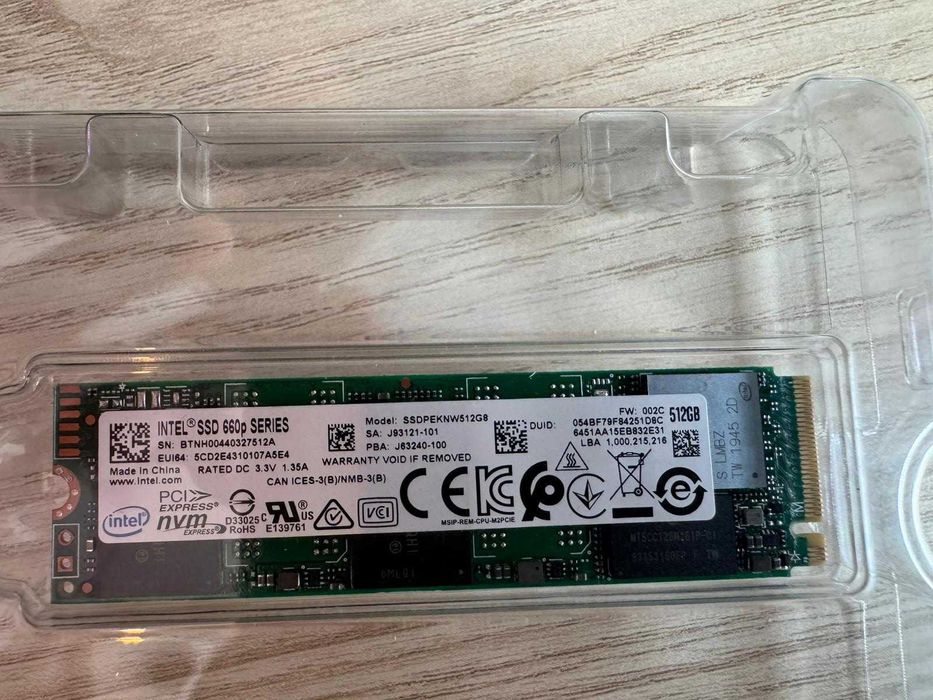 Intel SSD 660P NVMe 512 GB