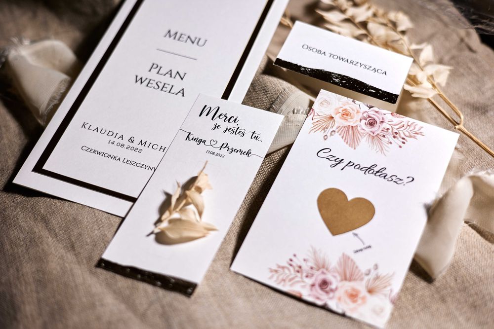 Zdrapka z zadaniem weselnym BOHO BEIGE