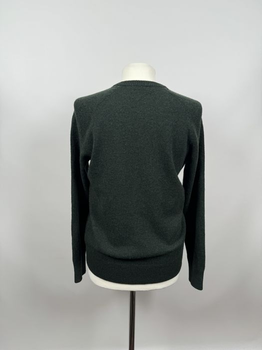 Peak Performance wełniany sweter sweterek butelkowa zieleń M