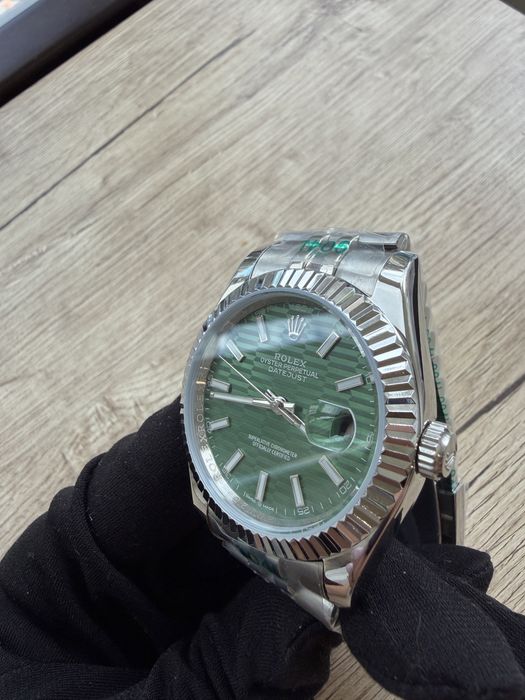 Rolex Datejust Green Honeycomb Dial