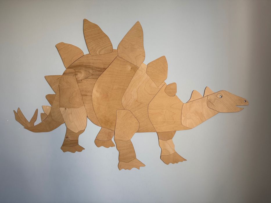 Dinozaur stegozaur origami na ścianę tuliroom