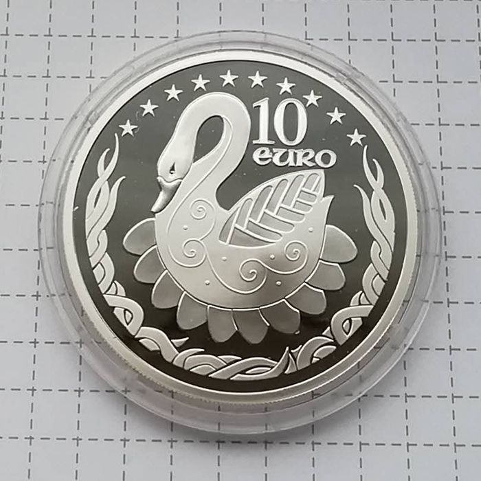 Ірландія 10 євро 2004р. Президенство Ірландії в Раді  ЄС. СРІБЛО. ПРУФ