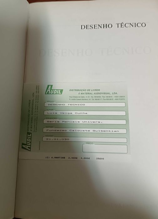 Desenho técnico  Luís Veiga da Cunha