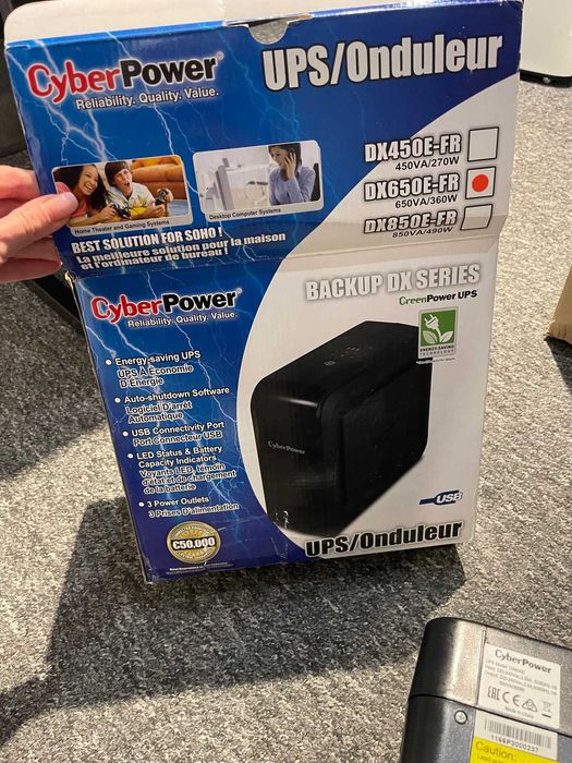 Zasilacz awaryjny UPS CyberPower DX650E-FR (650VA/360W)