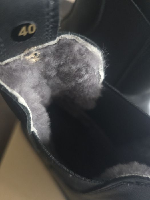 Nowe skórzane sztyblety ocieplane roz 40