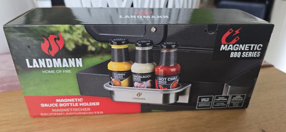 Magnetyczny uchwyt na butelki sosy przyprawy Landmann grill