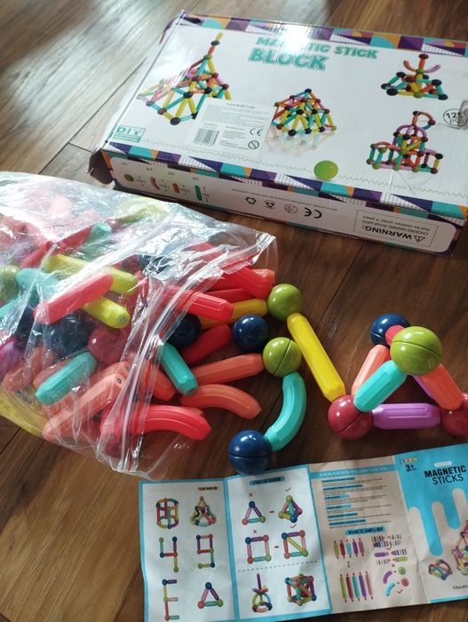 Klocki magnetyczne 120 sztuk