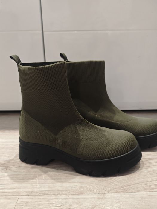 Botki za kostkę w stylu skarpety Even & Odd Wide Fit