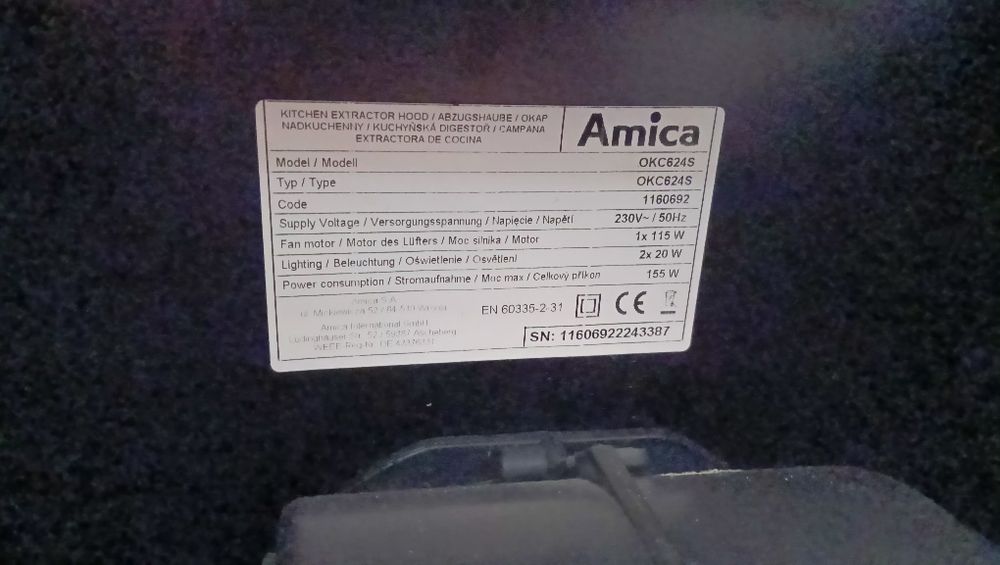 Sprzedam okap firmy Amica