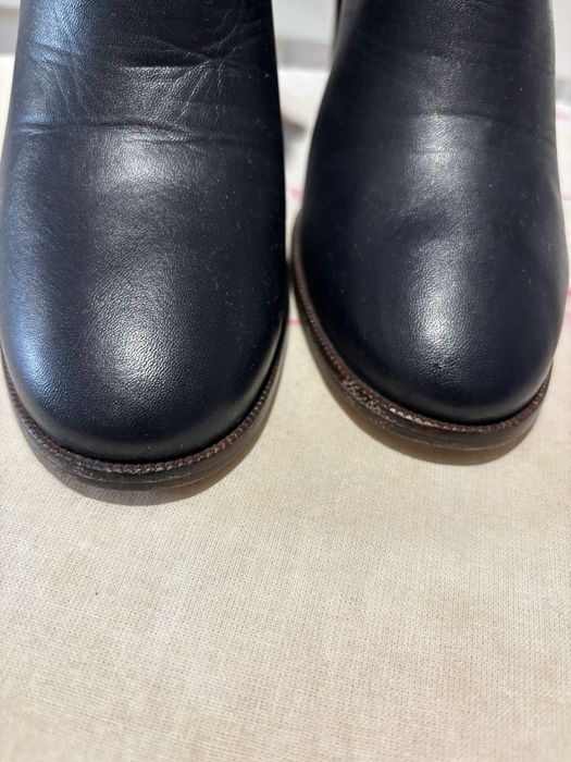 Botki Massimo Dutti skóra naturalna zamsz