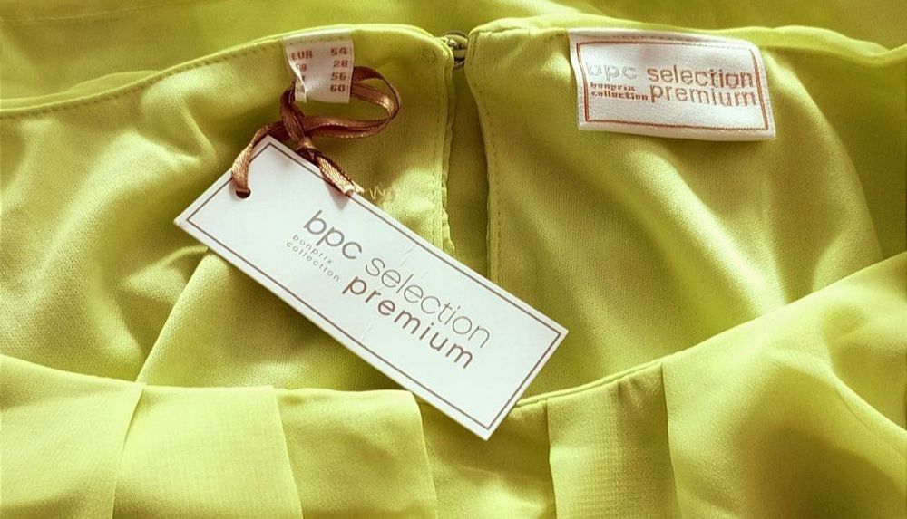 NOWA piękna balowa sukienka r.54 - szyfon, falbanki  - limonka