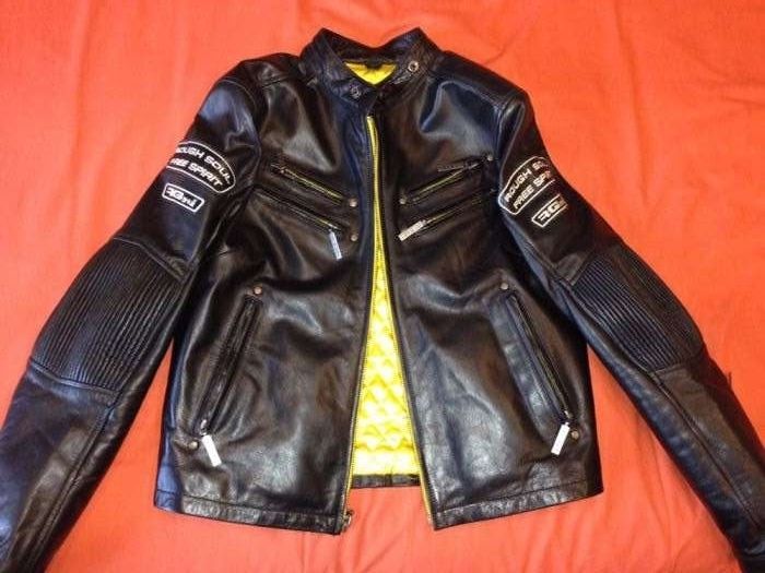 casaco de senhora Pele genuína NOVO moto jacket