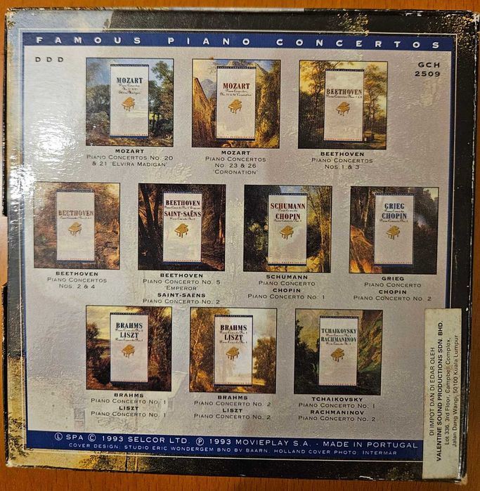 10 CD - 20 concertos famosos de Piano