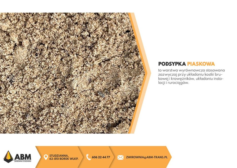 Kruszywa budowlane i ogrodowe Piach | Żwir | Kamień | Podsypka