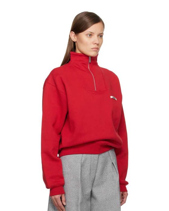 Світшот Jacquemus Gros Grain Zipped-Rollneck Sweatshirt Red