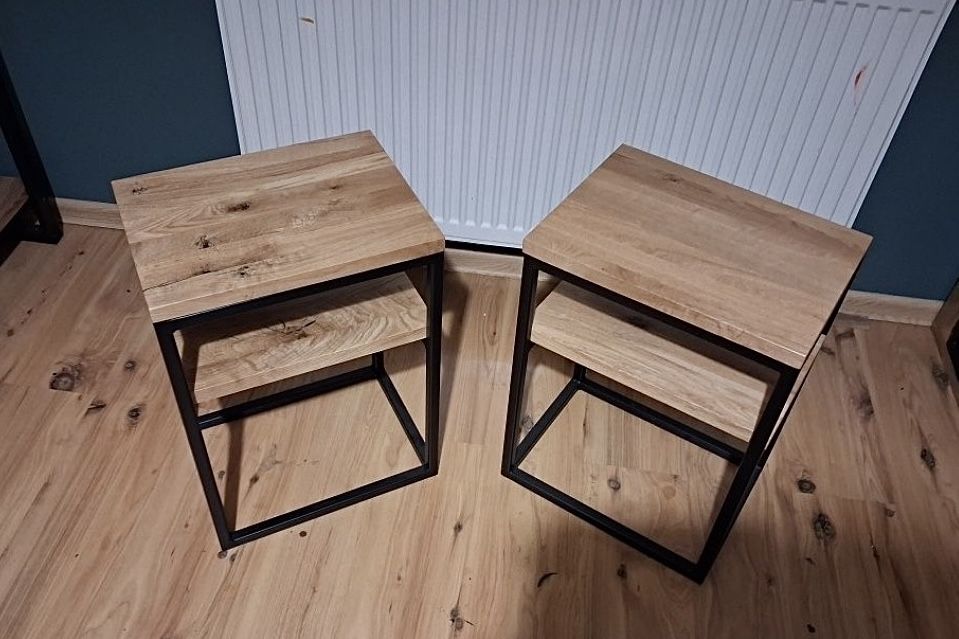 Stoliki szafki nocne lity dąb loft