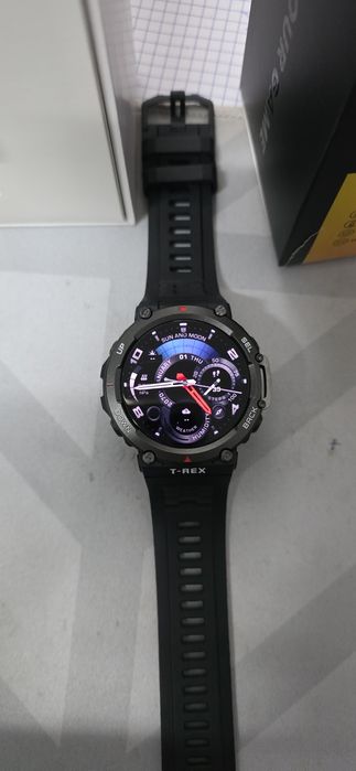 Smartwatch Amazfit T-Rex 2 czarny GPS 10 ATM pulsometr oksymetr SpO2