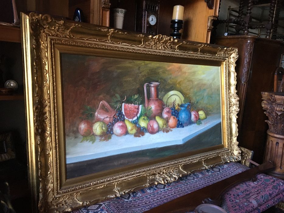 Quadro espelho em talha dourada grandioso