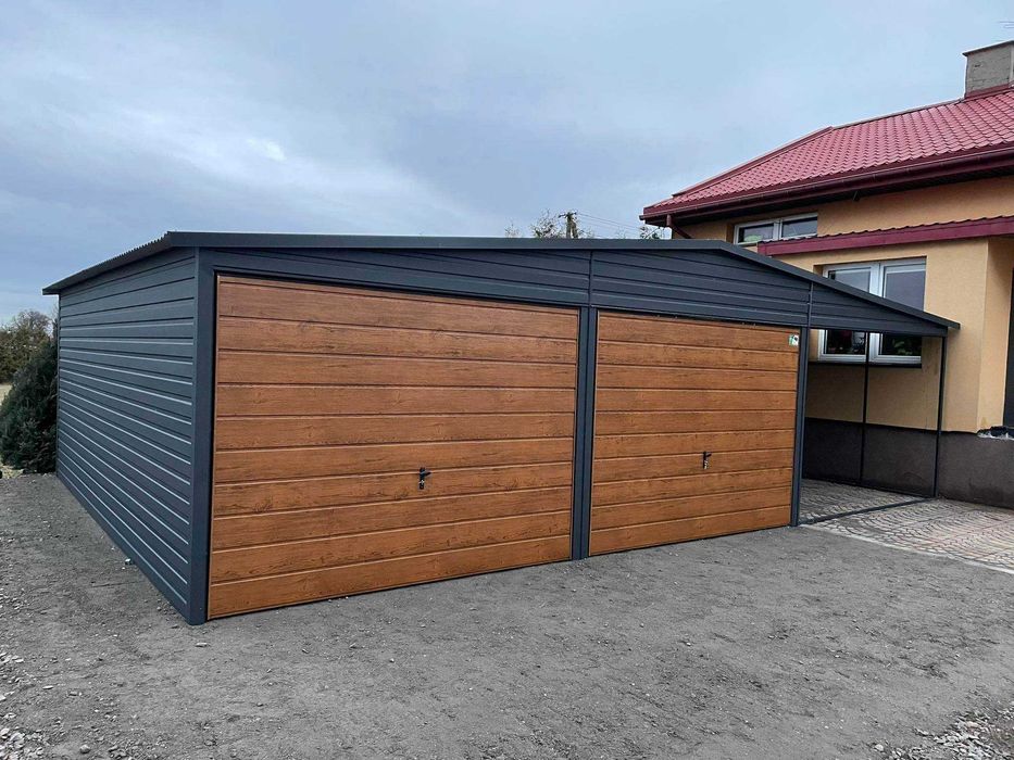 Garaż blaszany, wiata. WZMOCNIONY PROFILAMI. Producent. Cała Polska