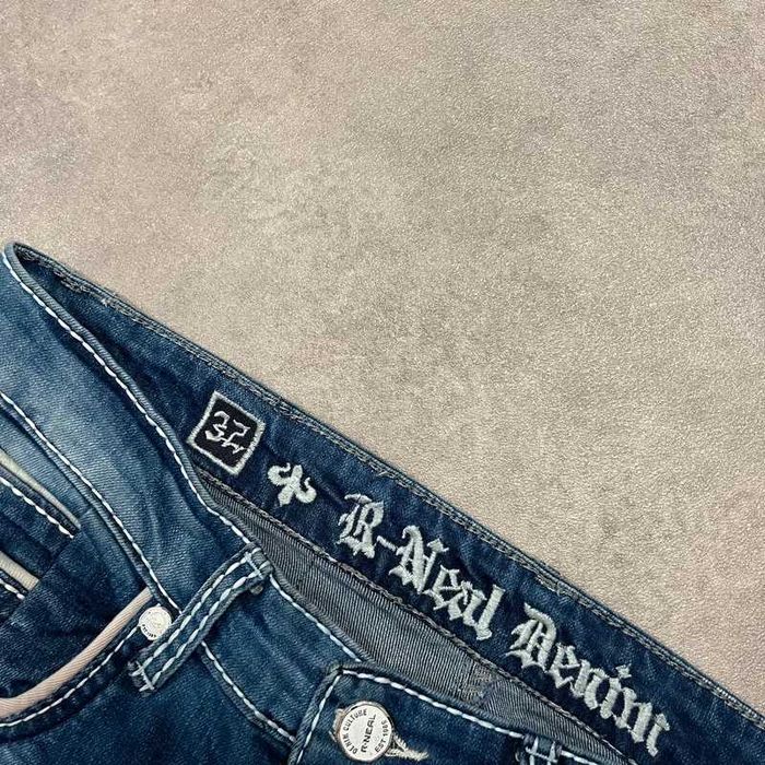 Vintage Spodnie Jeansy Y2K Denim Pants Haft Retro Rap 90s